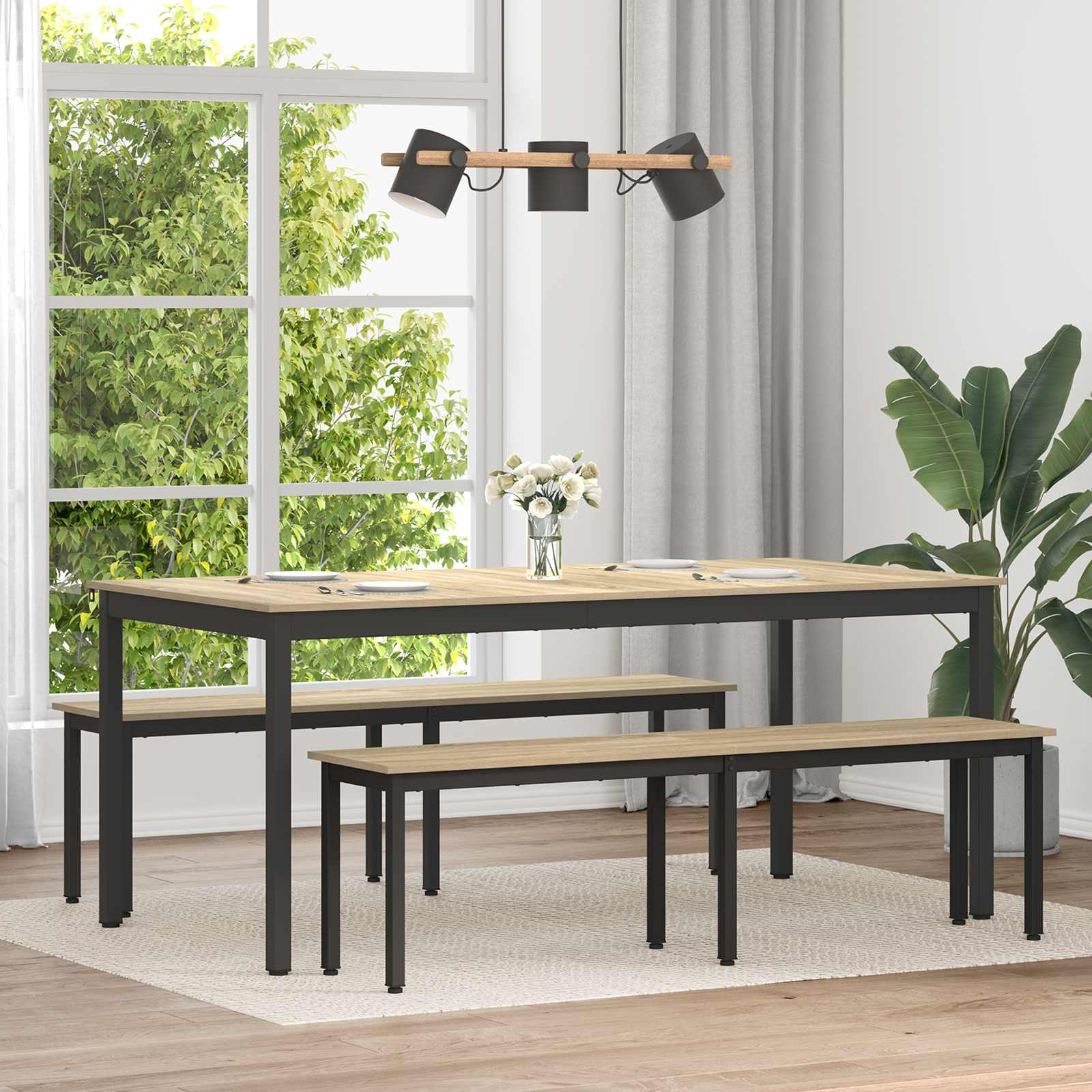 vidaXL Esstische 180 x 90 x 75 cm Holzwerkstoff Rechtwinklig