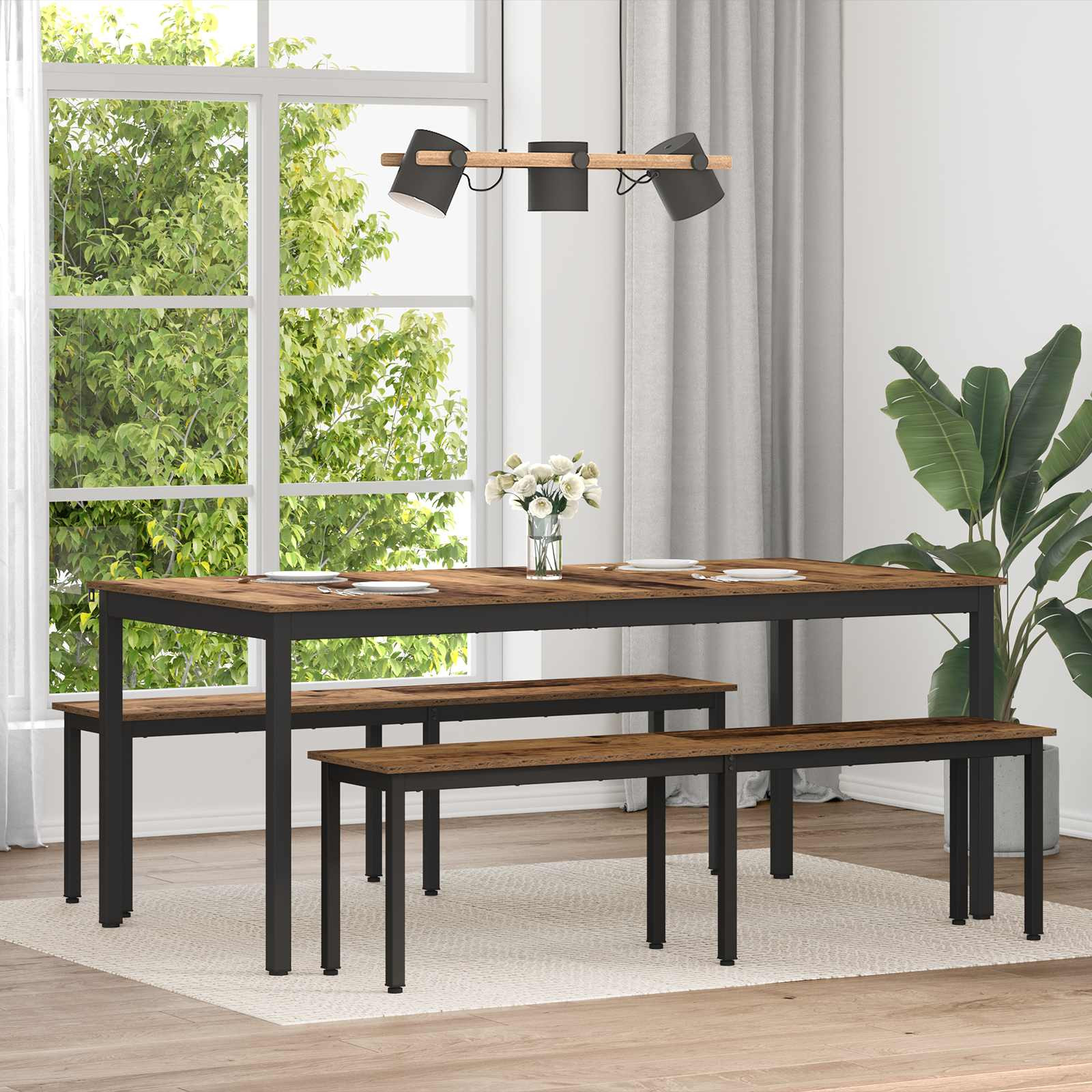 vidaXL Esstische 180 x 90 x 75 cm Holzwerkstoff Rechtwinklig