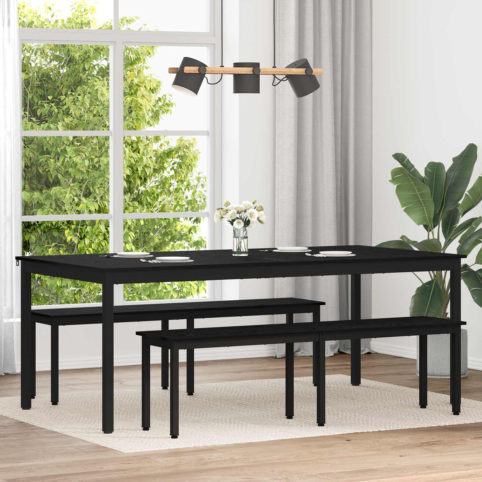vidaXL Esstische 200 x 100 x 75 cm Holzwerkstoff Rechtwinklig
