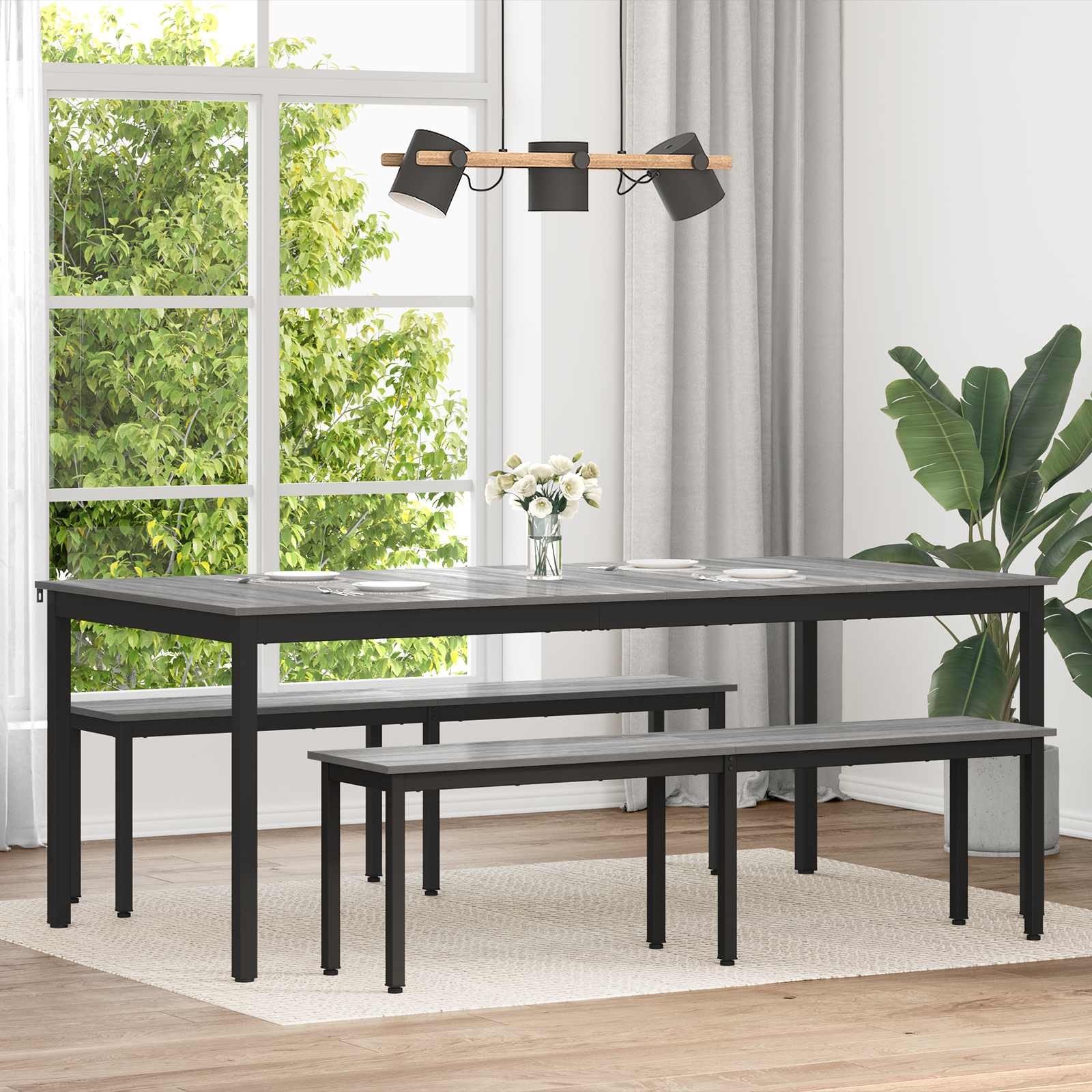 vidaXL Esstische 200 x 100 x 75 cm Holzwerkstoff Rechtwinklig