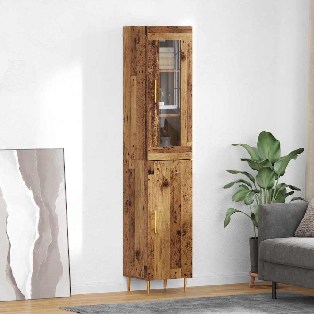 vidaXL Highboard 2 pcs Altholz Holzwerkstoff