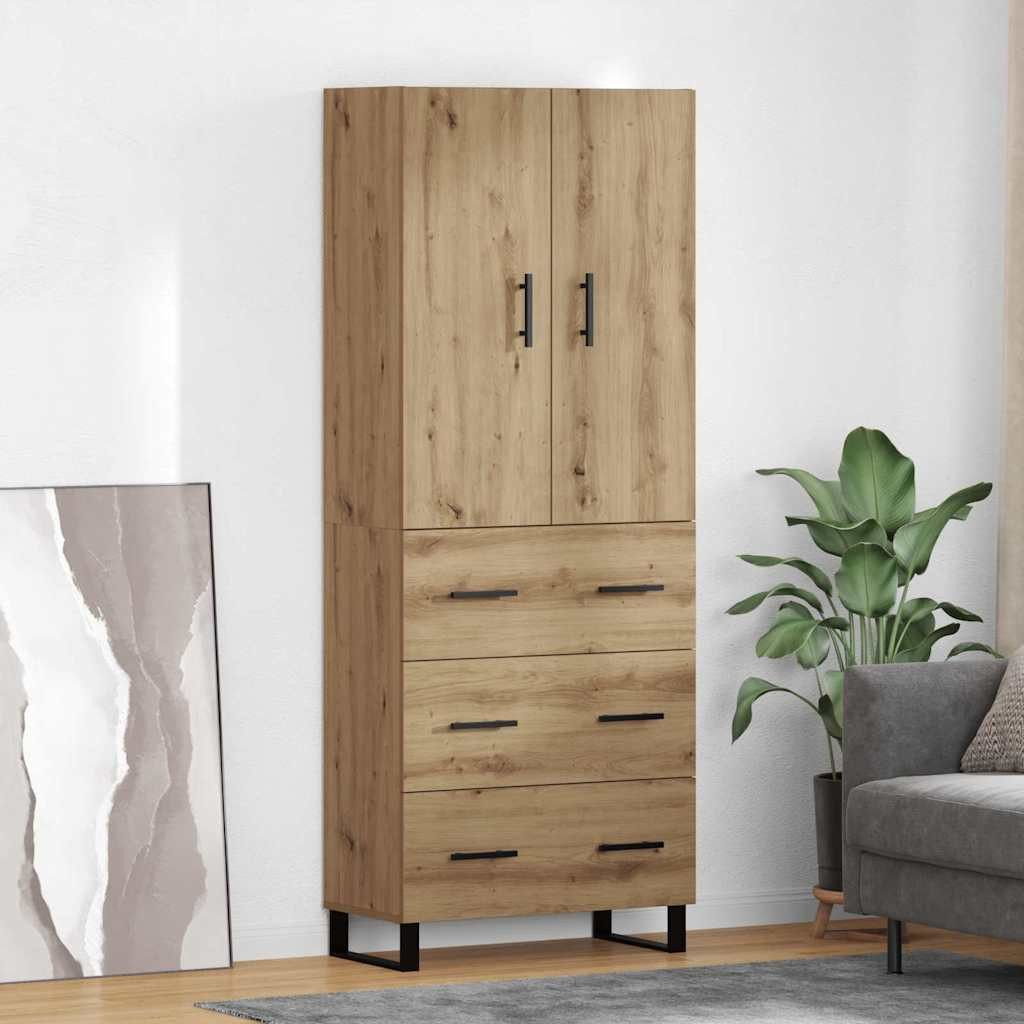 vidaXL Highboard 2 pcs Artisan-Eiche 69,5 x 34 x 180 cm