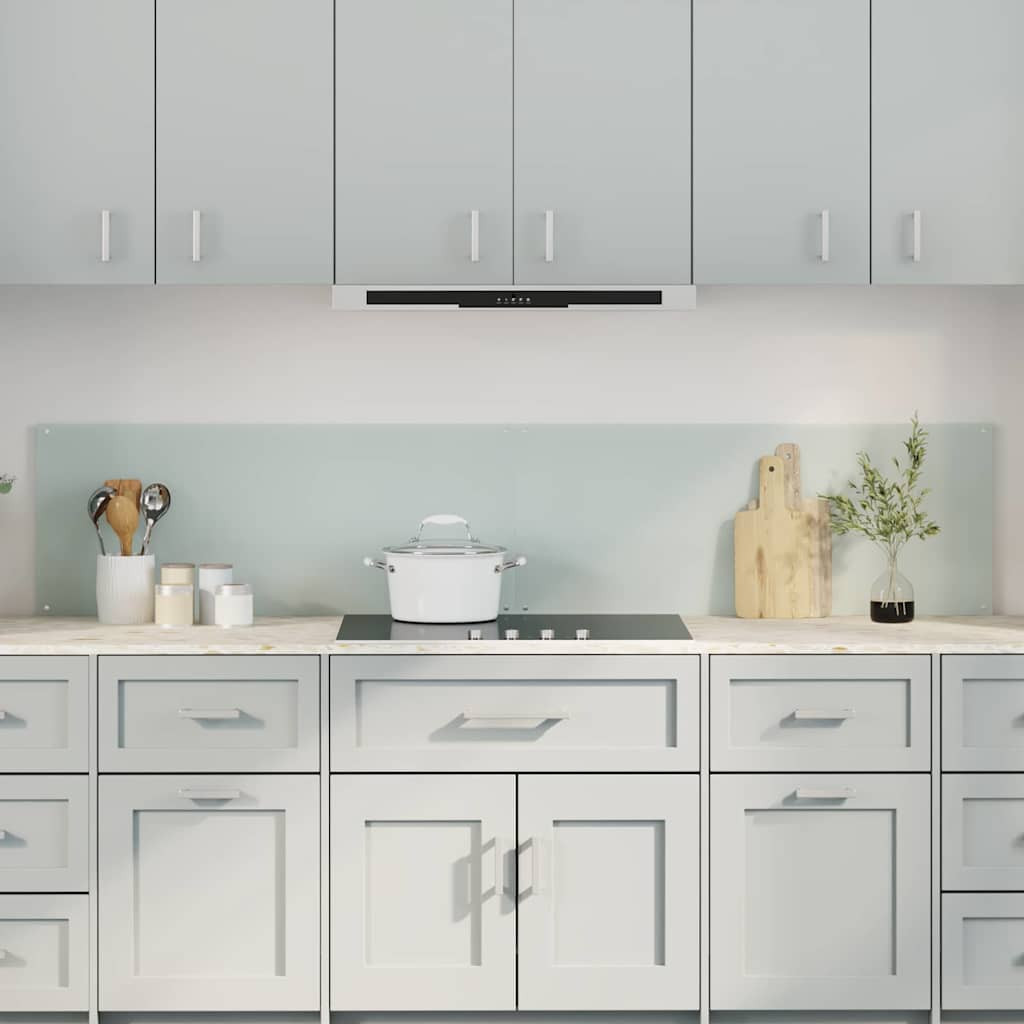vidaXL Küchenrückwand 2 pcs Weiß 100 x 40 cm Gehärtetes Glas