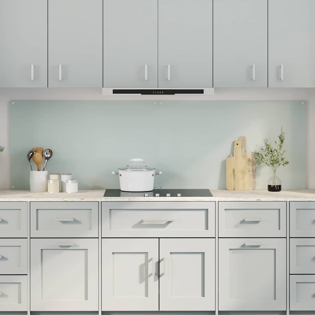 vidaXL Küchenrückwand 2 pcs Weiß 100 x 60 cm Gehärtetes Glas