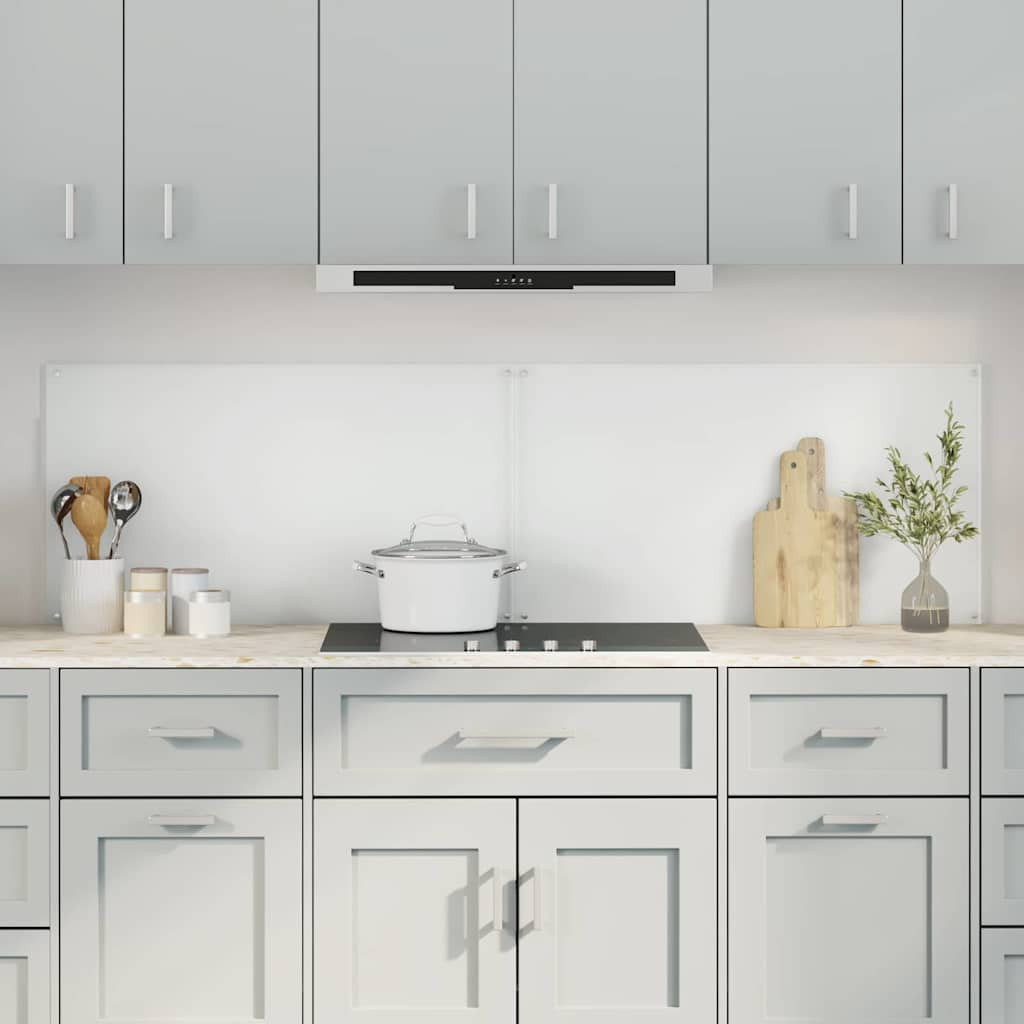 vidaXL Küchenrückwand 2 pcs Transparent 90 x 50 cm Gehärtetes Glas