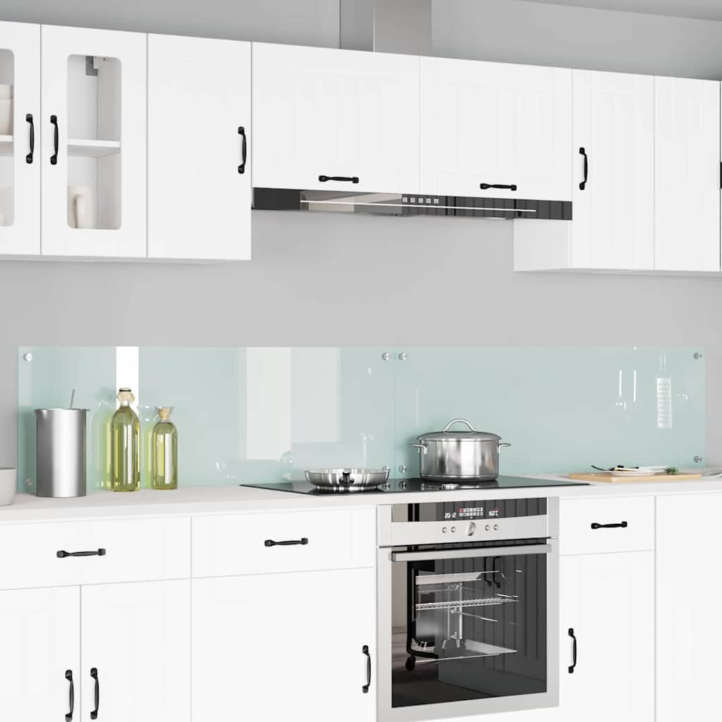 vidaXL Küchenrückwand 2 pcs Weiß 120 x 40 cm Gehärtetes Glas
