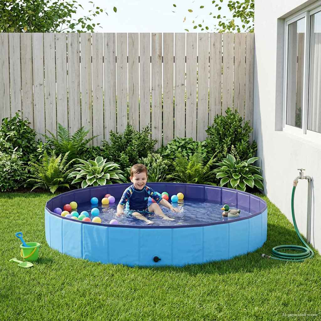 vidaXL Kinder Schwimmbecken Blau Ø200 x 30 cm