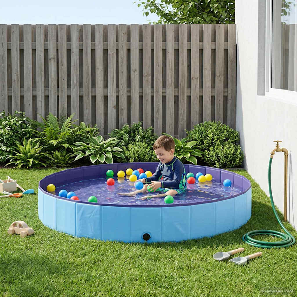 vidaXL Kinder Schwimmbecken Blau Ø300 x 38 cm