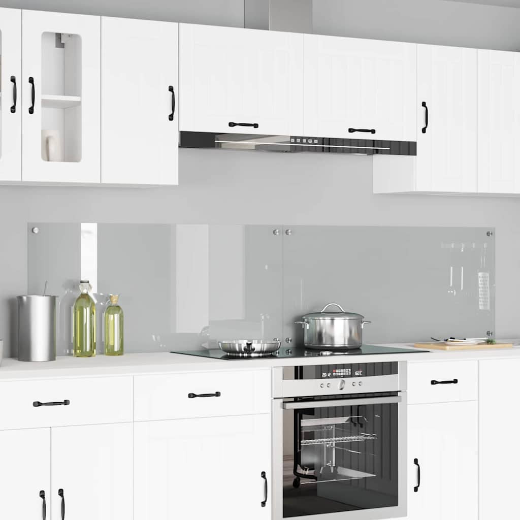 vidaXL Küchenrückwand 2 pcs Transparent 110 x 50 cm Gehärtetes Glas