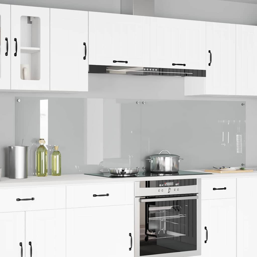 vidaXL Küchenrückwand 2 pcs Transparent 110 x 60 cm Gehärtetes Glas
