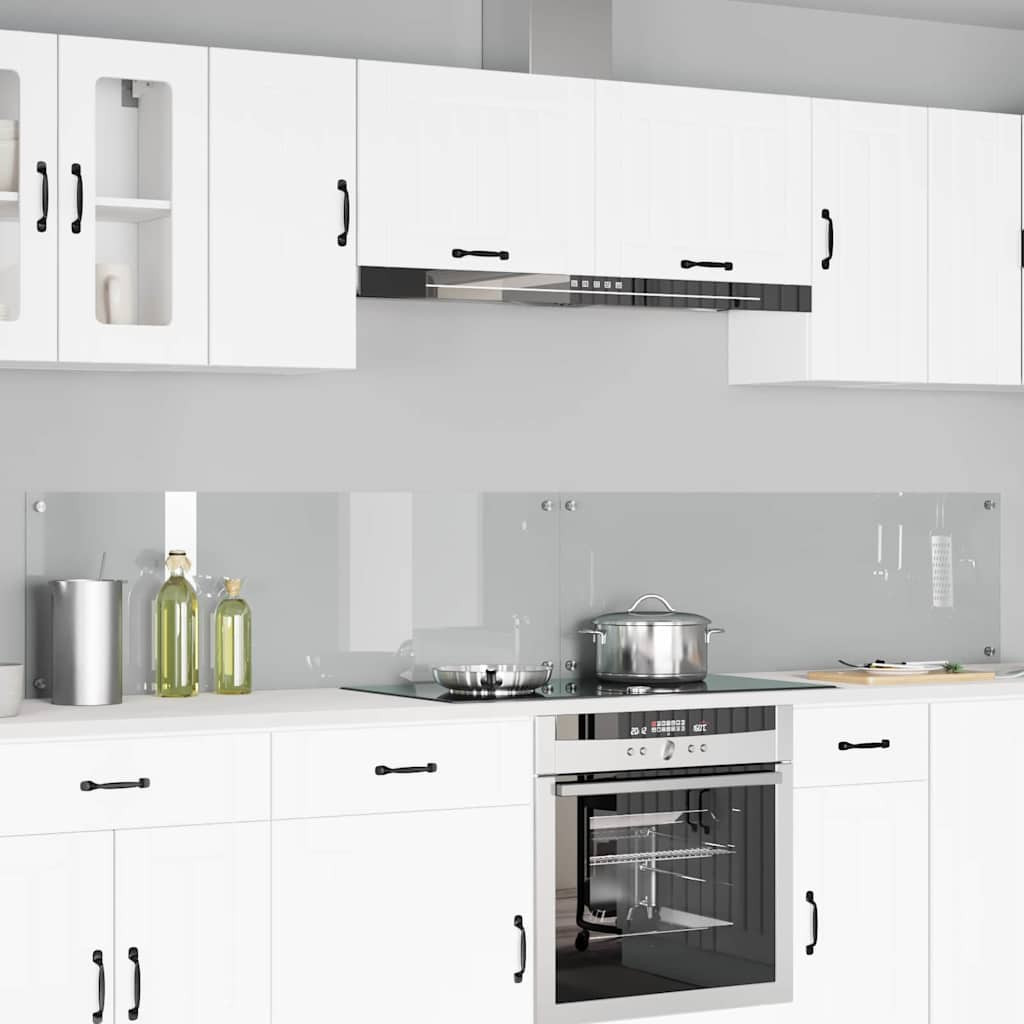 vidaXL Küchenrückwand 2 pcs Transparent 120 x 40 cm Gehärtetes Glas