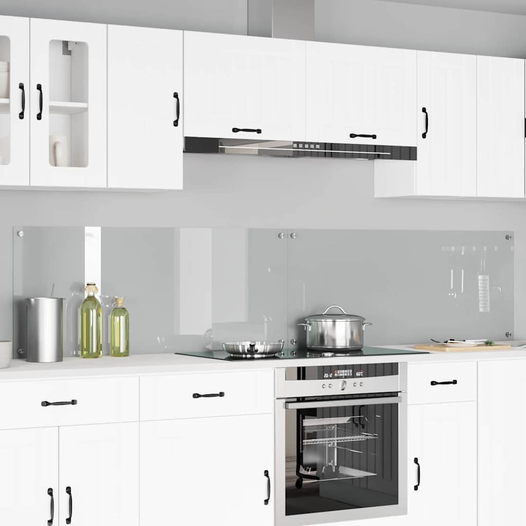 vidaXL Küchenrückwand 2 pcs Transparent 120 x 50 cm Gehärtetes Glas