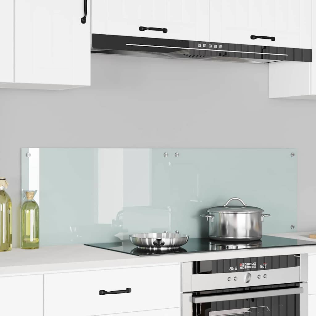 vidaXL Küchenrückwand 2 pcs Weiß 70 x 40 cm Gehärtetes Glas