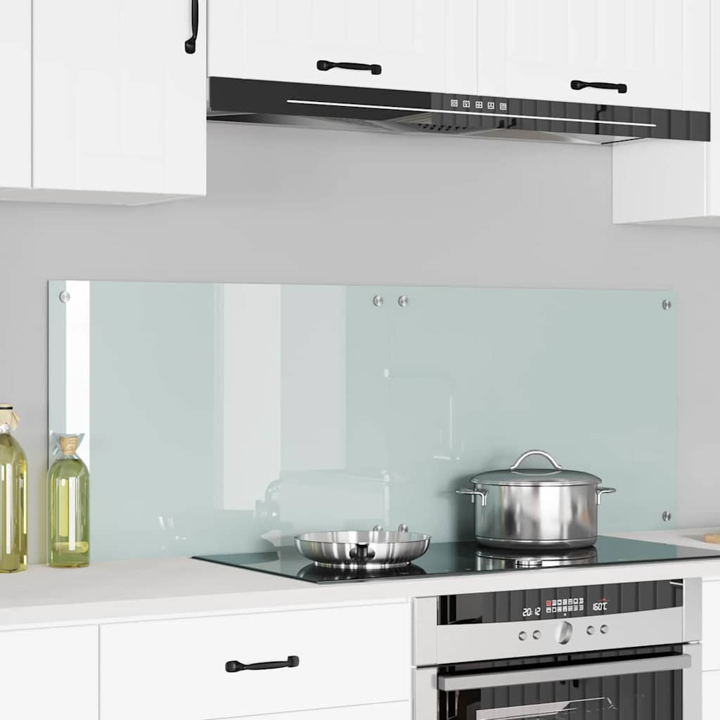 vidaXL Küchenrückwand 2 pcs Weiß 70 x 50 cm Gehärtetes Glas