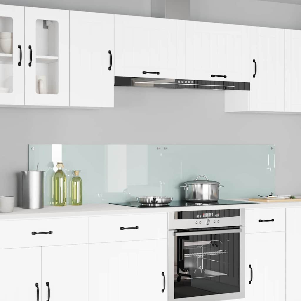 vidaXL Küchenrückwand 2 pcs Weiß 100 x 40 cm Gehärtetes Glas