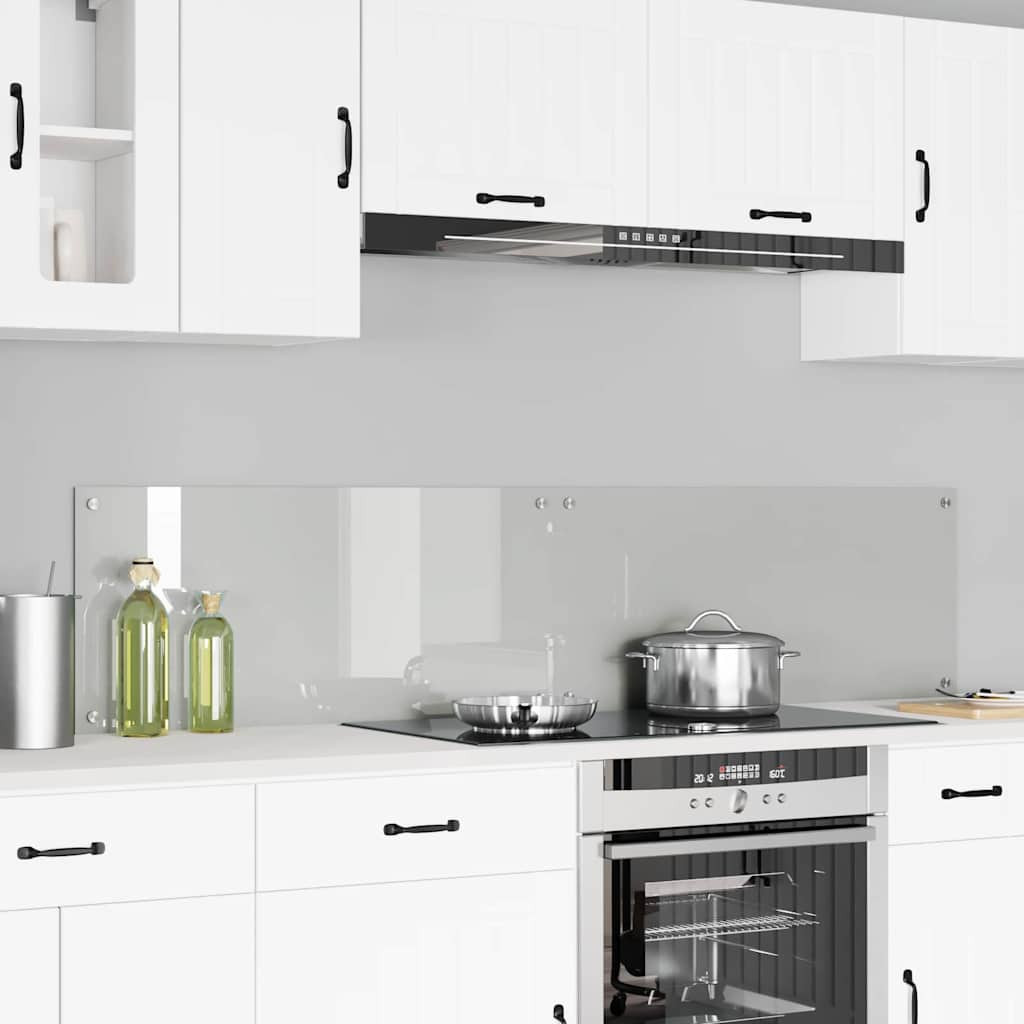 vidaXL Küchenrückwand 2 pcs Transparent 90 x 40 cm Gehärtetes Glas