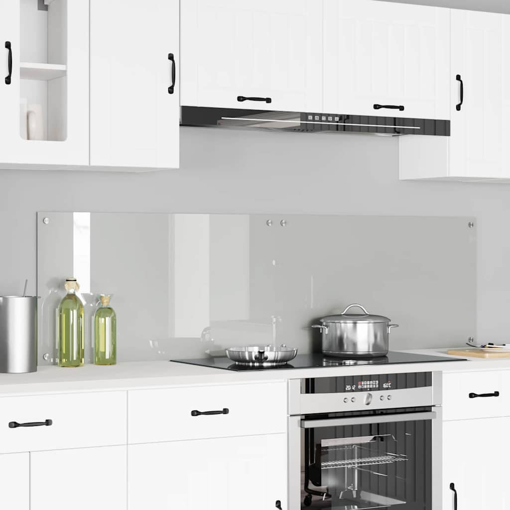 vidaXL Küchenrückwand 2 pcs Transparent 90 x 50 cm Gehärtetes Glas