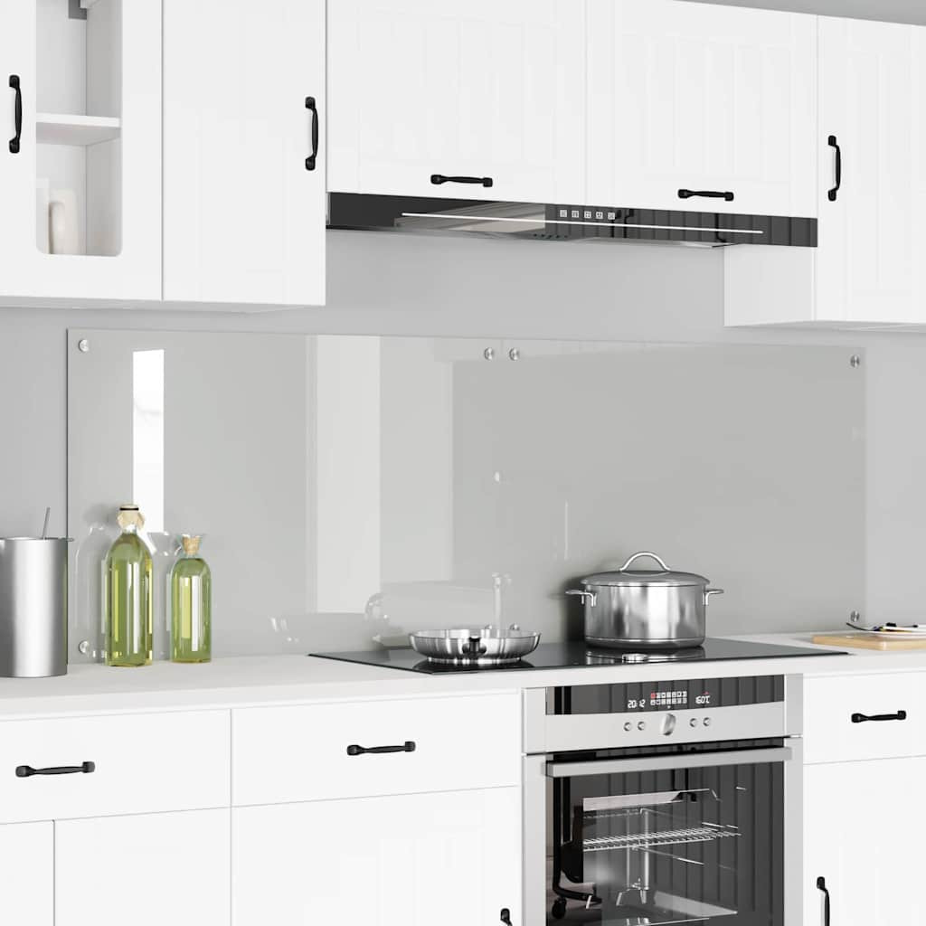 vidaXL Küchenrückwand 2 pcs Transparent 90 x 60 cm Gehärtetes Glas
