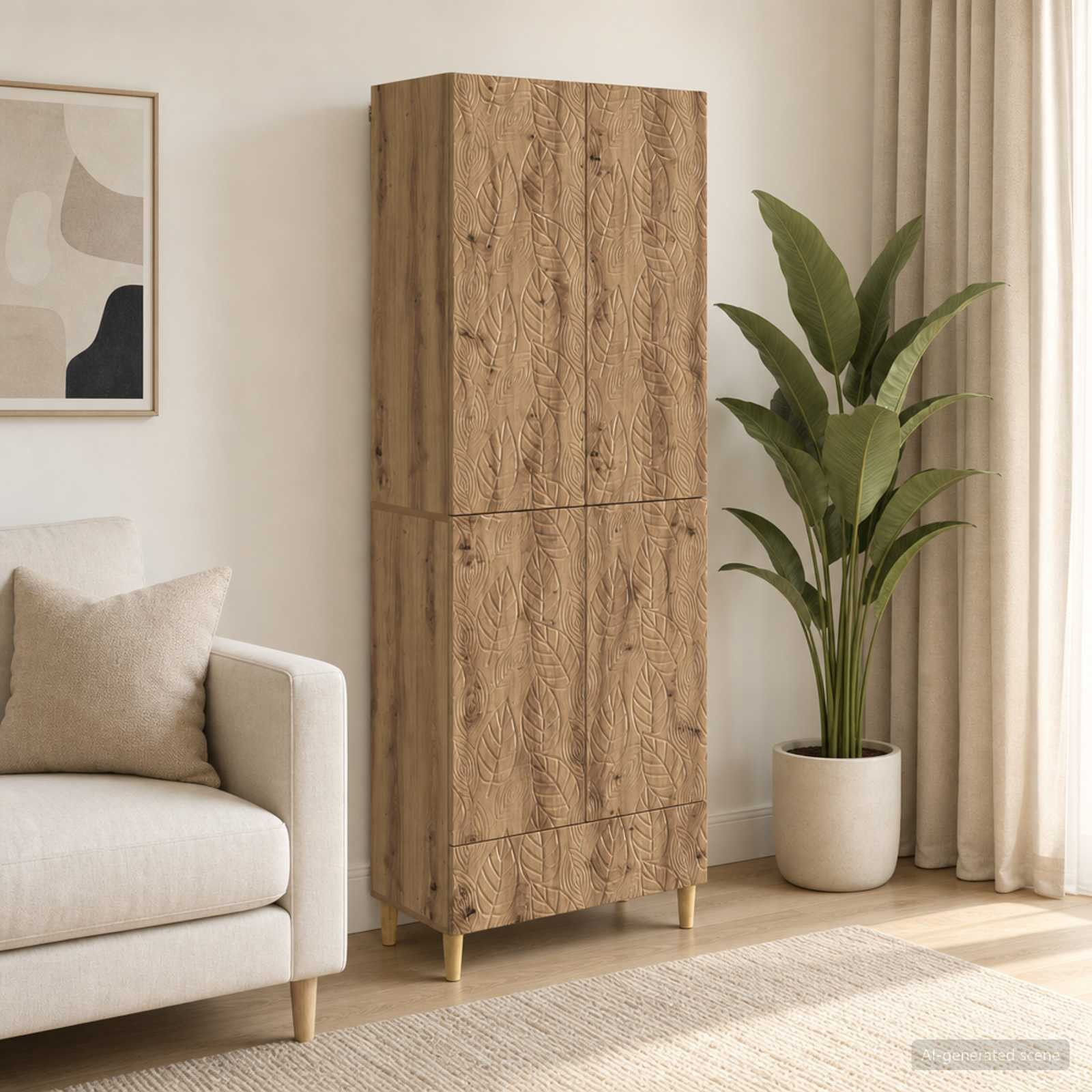 vidaXL Schrankset 2 Stk. Artisan-Eiche Holzwerkstoff