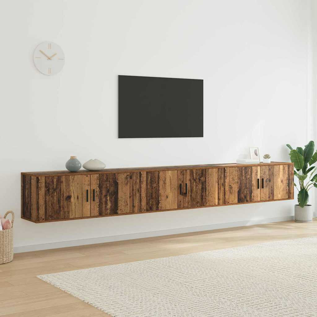 vidaXL Wand-TV-Schrank Set 3 pcs Altholz 100 x 34,5 x 40 cm