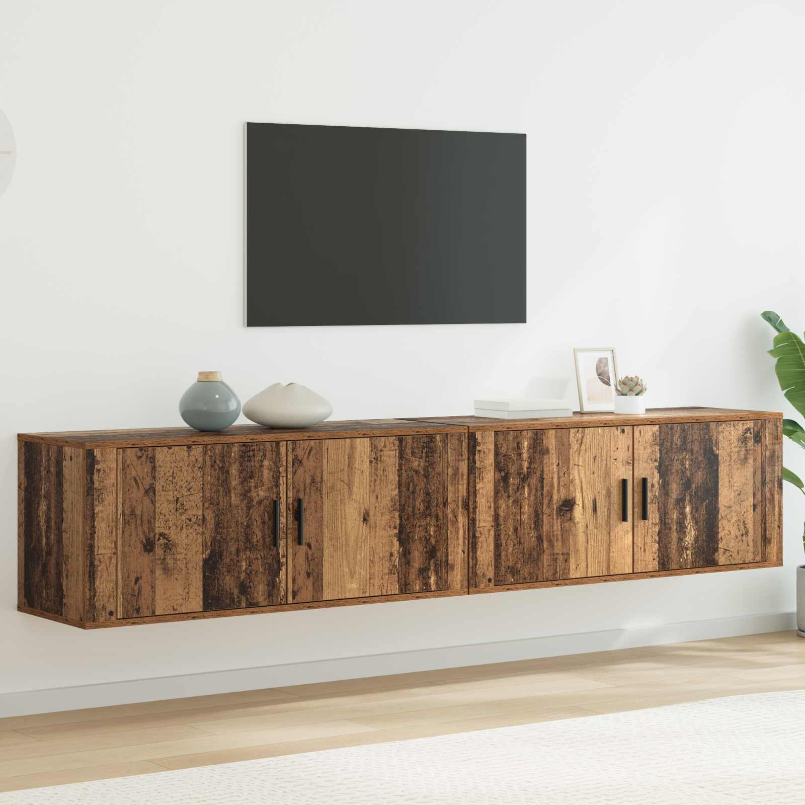 vidaXL Wand-TV-Schrank Set 2 pcs Altholz 100 x 34,5 x 40 cm