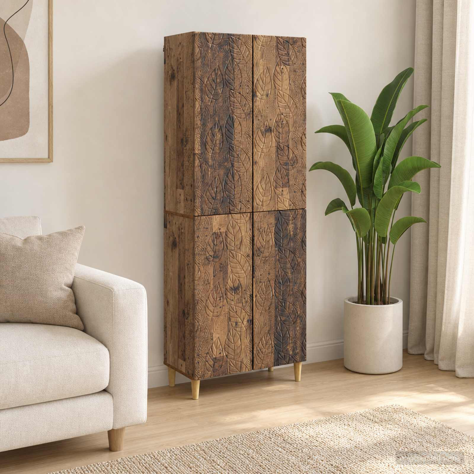 vidaXL Schrankset 2 pcs Altholz Holzwerkstoff