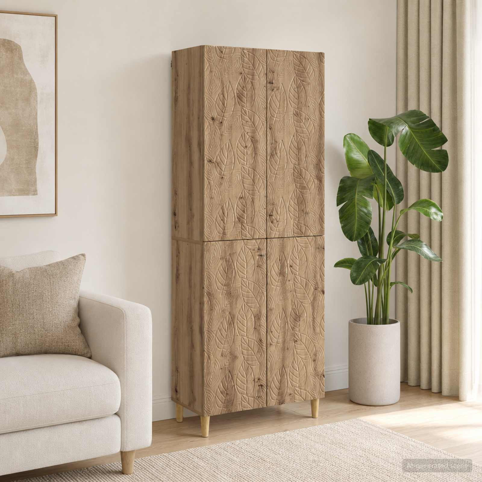 vidaXL Schrankset 2 Stk. Artisan-Eiche Holzwerkstoff