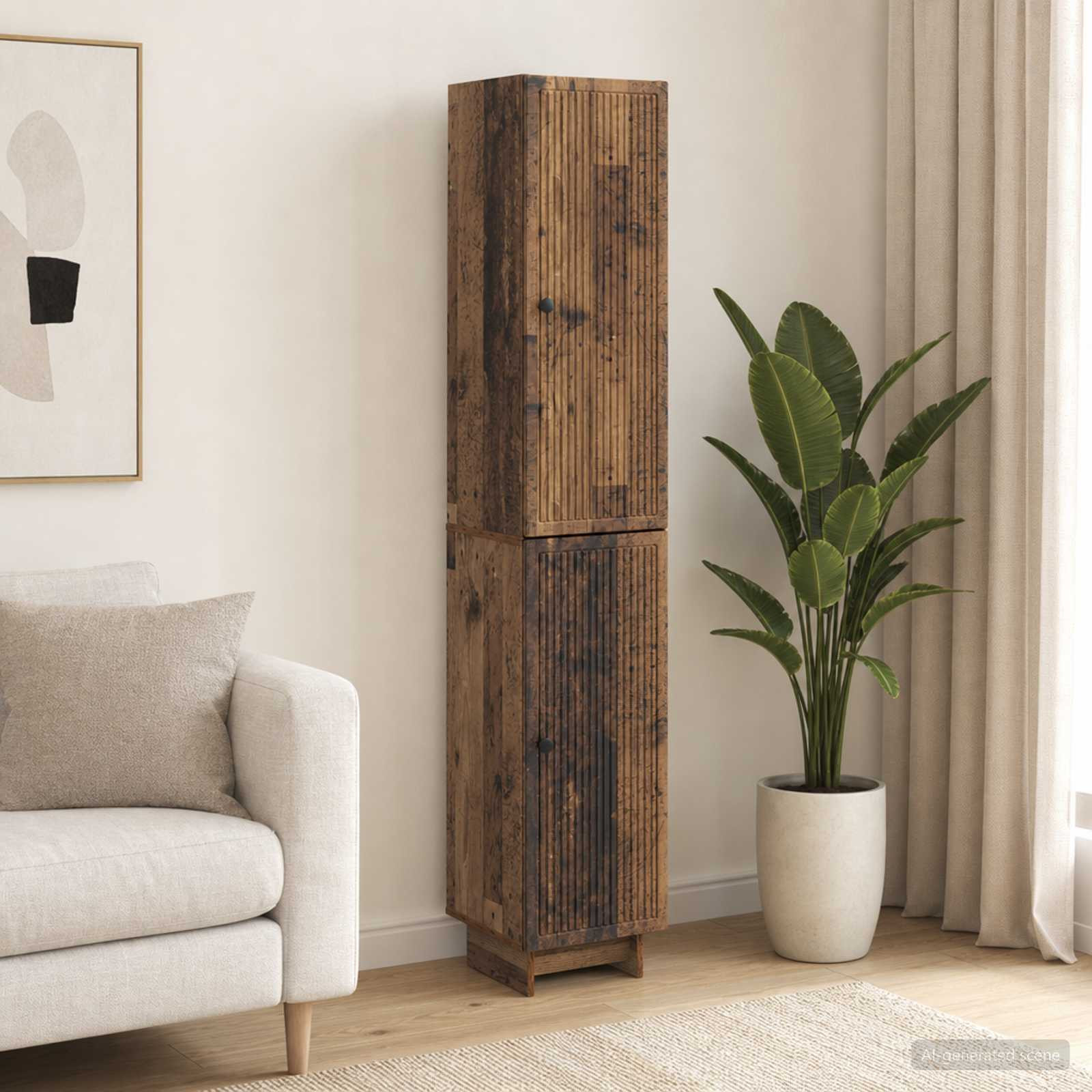 vidaXL Schrankset 2 pcs Altholz 34,5 x 33 x 90 cm Holzwerkstoff