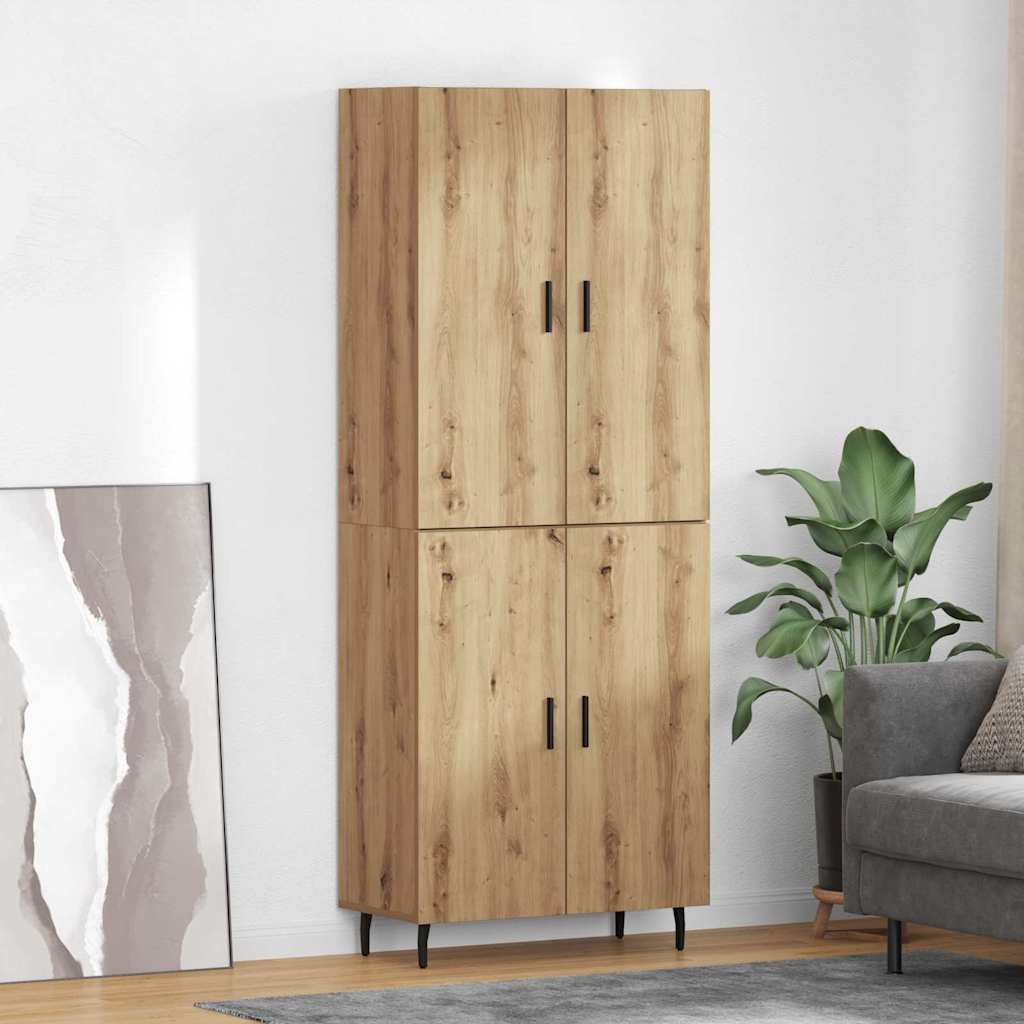 vidaXL Highboard 2 pcs Artisan-Eiche 69,5 x 34 x 180 cm Holzwerkstoff