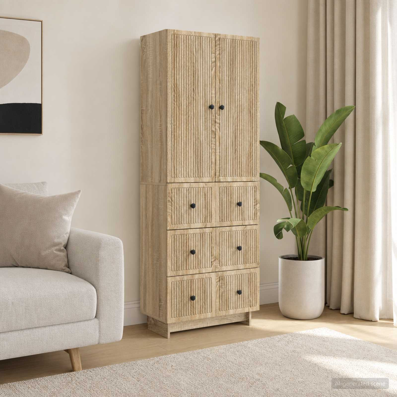 vidaXL Schrankset 2 pcs 66 x 34,5 x 90 cm Holzwerkstoff