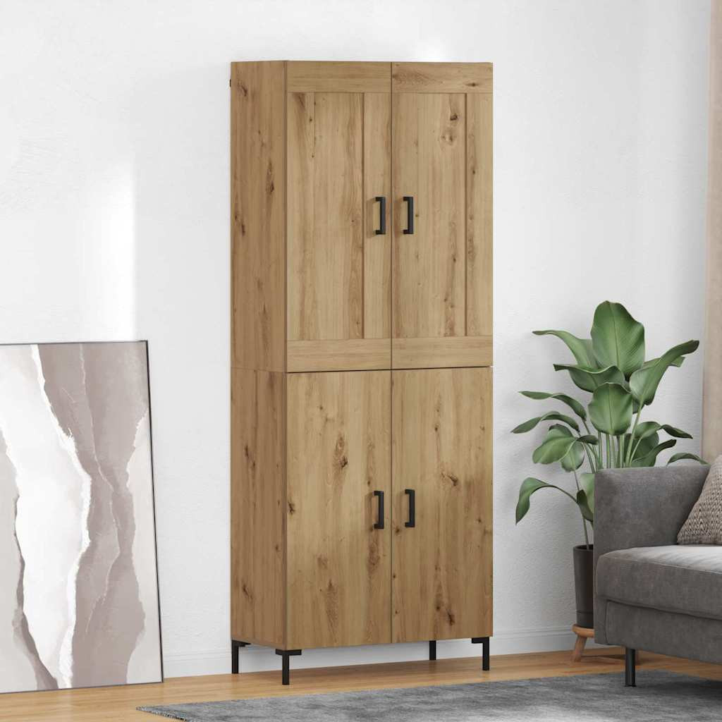 vidaXL Highboard 2 pcs Artisan-Eiche 69,5 x 34 x 180 cm Holzwerkstoff