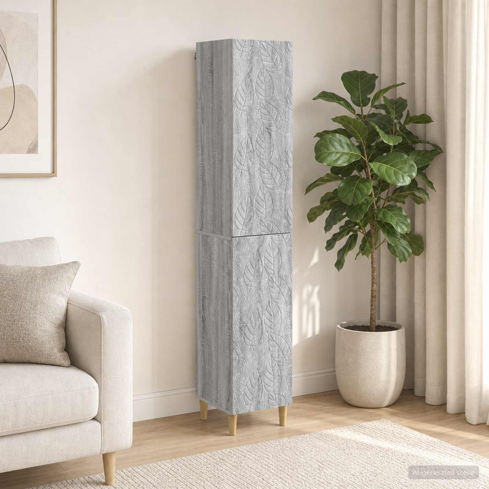 vidaXL Schrankset 2 pcs Grau Sonoma Holzwerkstoff