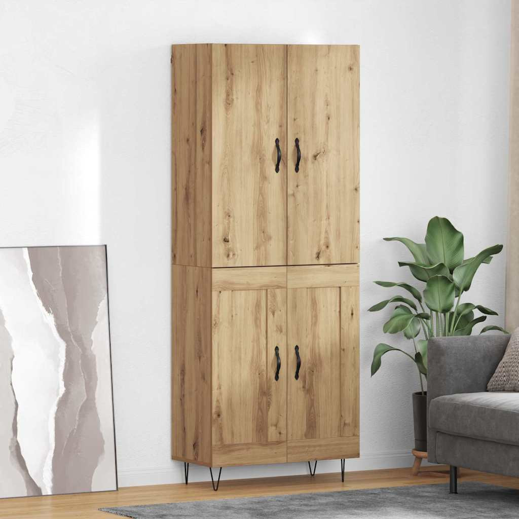 vidaXL Highboard 2 pcs Artisan-Eiche 69,5 x 34 x 180 cm Holzwerkstoff