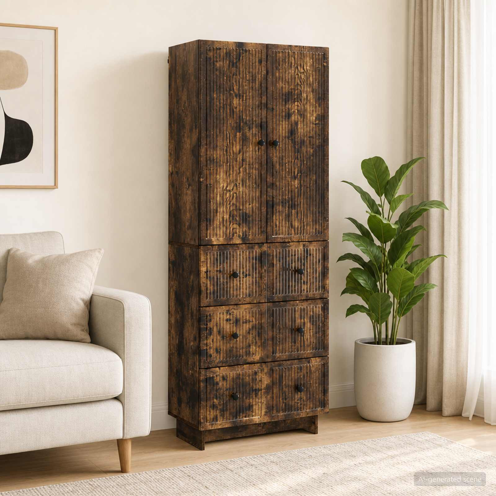 vidaXL Schrankset 2 pcs 66 x 34,5 x 90 cm Holzwerkstoff