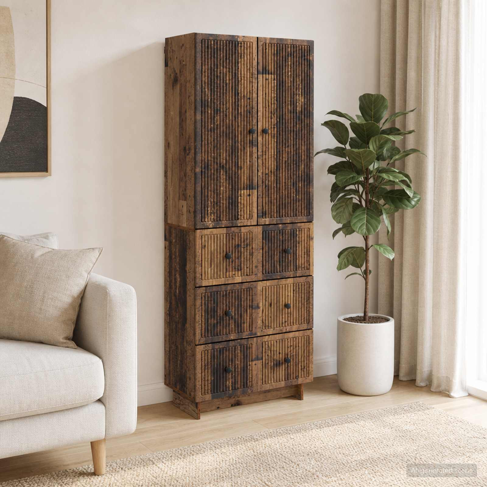 vidaXL Schrankset 2 pcs 66 x 34,5 x 90 cm Holzwerkstoff