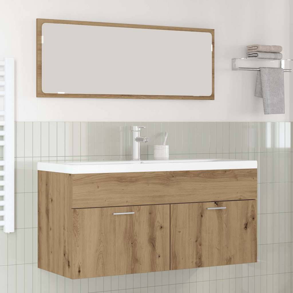 vidaXL Badezimmerschrank Artisan-Eiche 100 x 38,5 x 46 cm