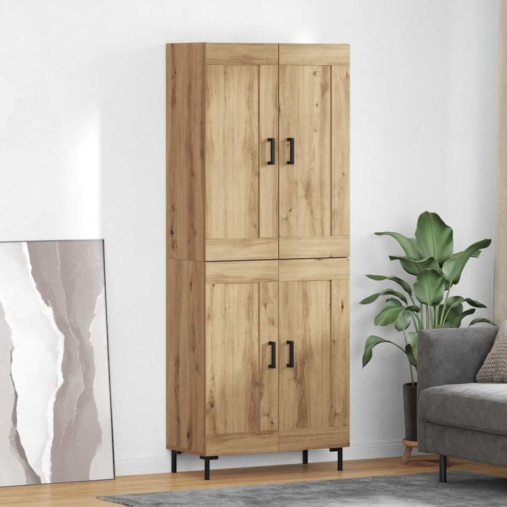 vidaXL Highboard 2 pcs Artisan-Eiche 69,5 x 34 x 180 cm Holzwerkstoff