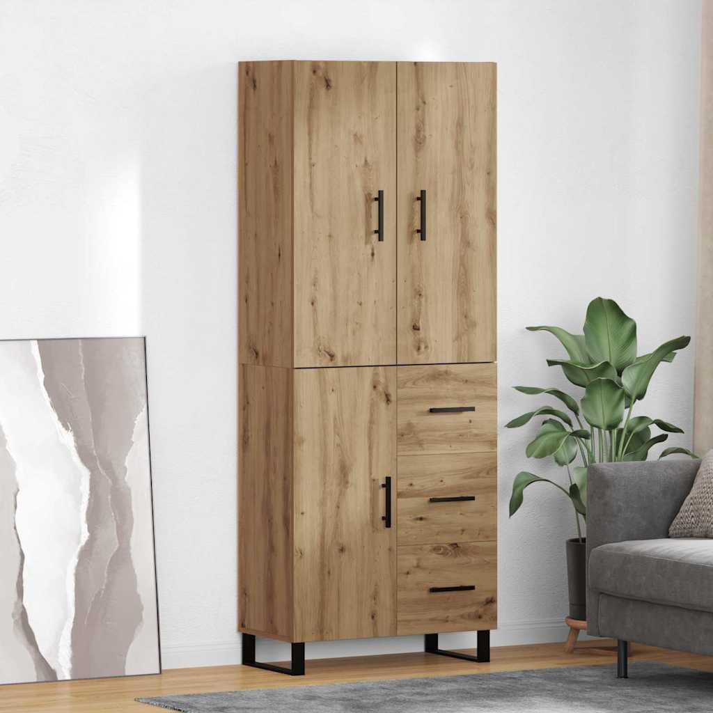 vidaXL Highboard 2 pcs Artisan-Eiche 69,5 x 34 x 180 cm