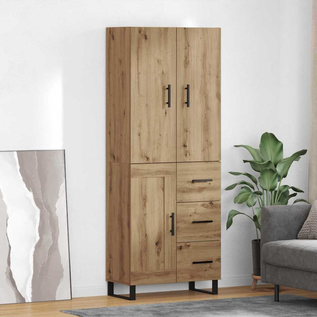 vidaXL Highboard 2 pcs Artisan-Eiche 69,5 x 34 x 180 cm