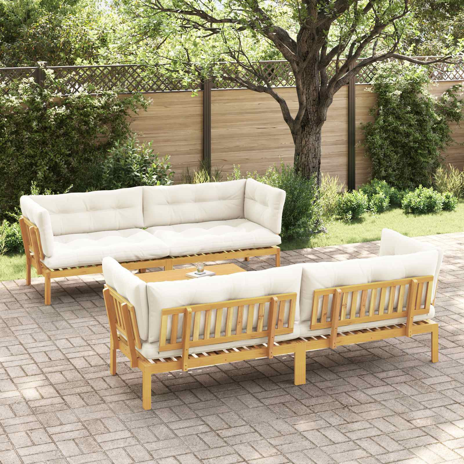 vidaXL 5 Stück Garten Pallet Sofa Einheiten Massivholz Akazie