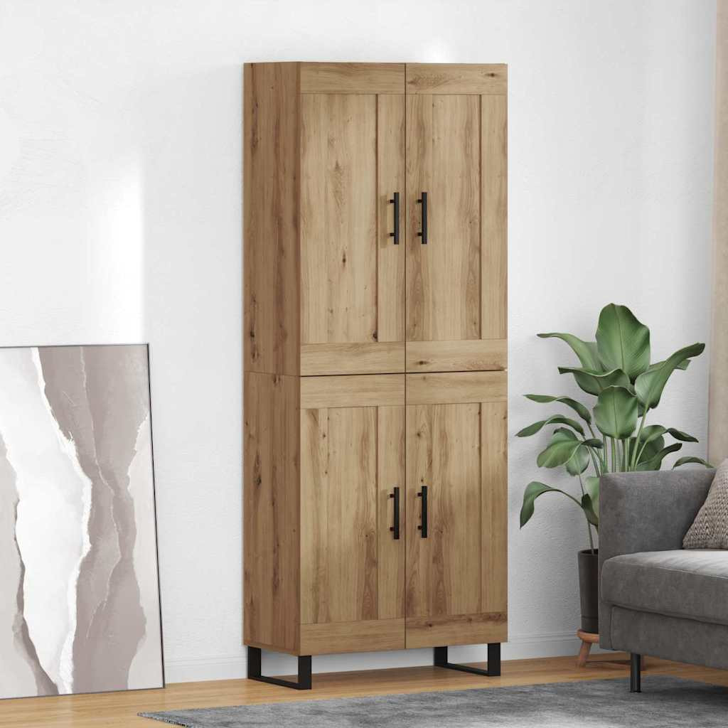 vidaXL Highboard 2 pcs Artisan-Eiche 69,5 x 34 x 180 cm Holzwerkstoff