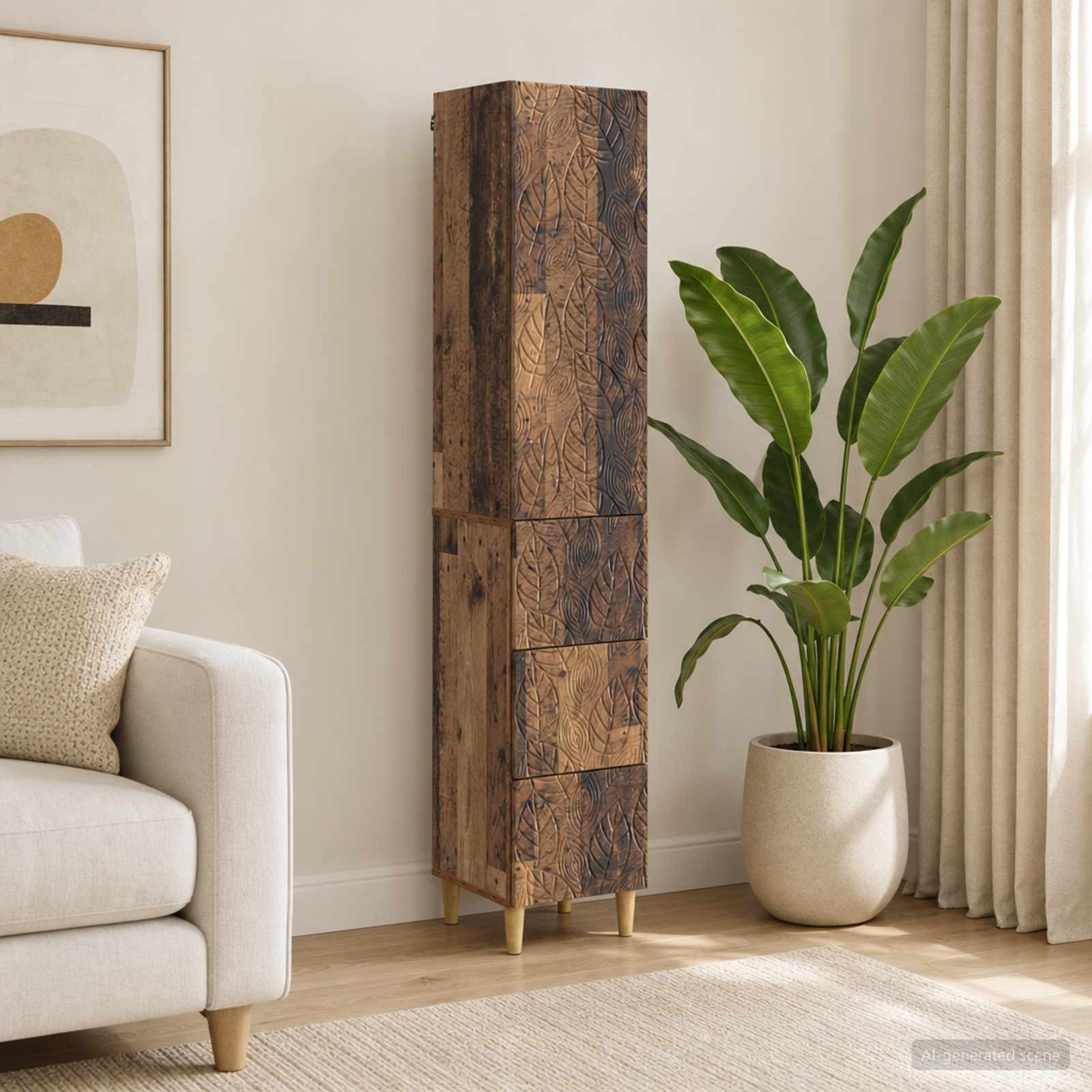 vidaXL Schrankset 2 pcs Altholz 33 x 34,5 x 90 cm Holzwerkstoff