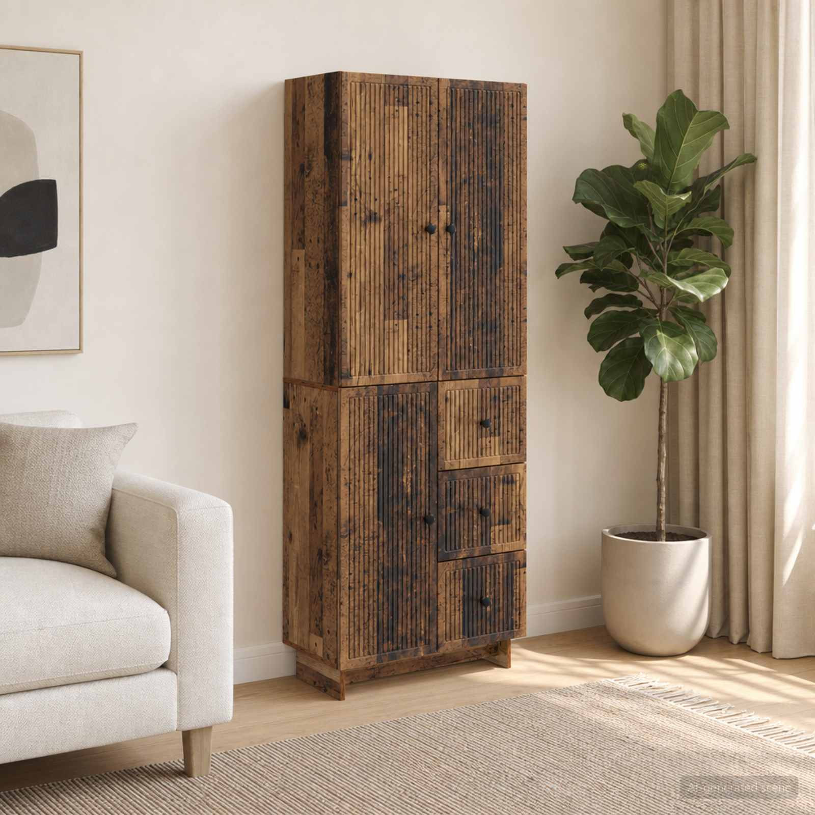vidaXL Schrankset 2 pcs 66 x 34,5 x 90 cm Holzwerkstoff