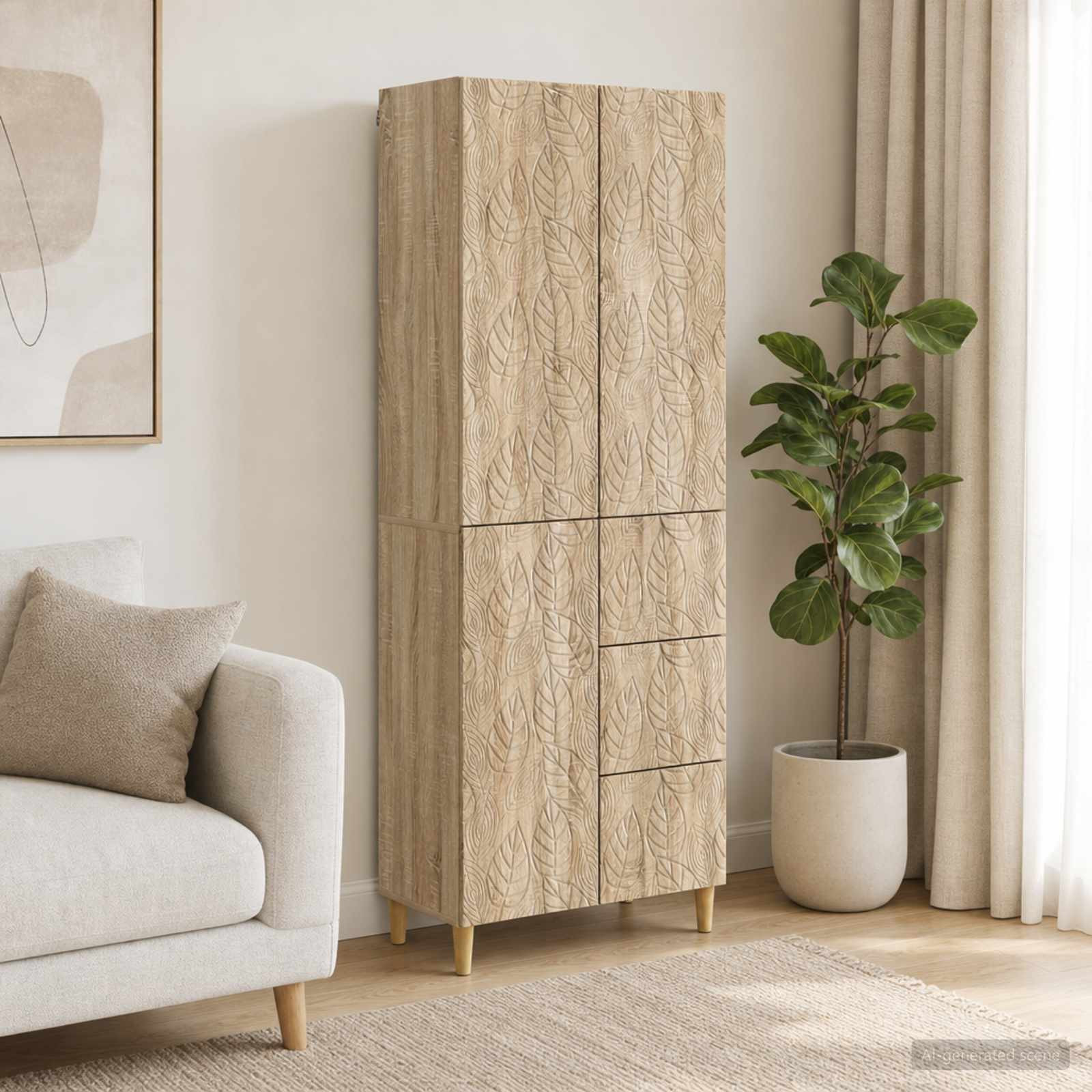 vidaXL 2 pcs Sonoma-Eiche