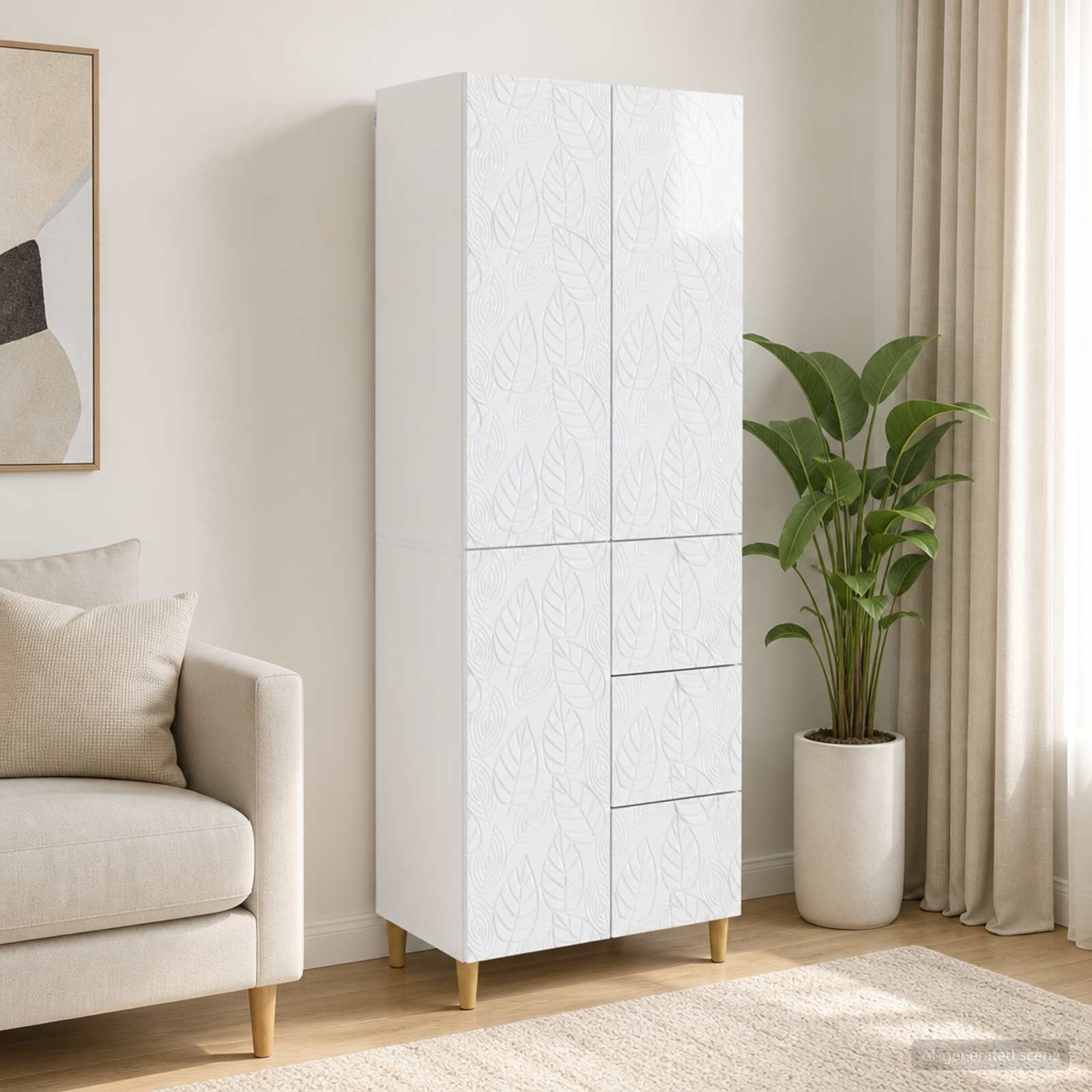 vidaXL 2 pcs Hochglanz Weiß