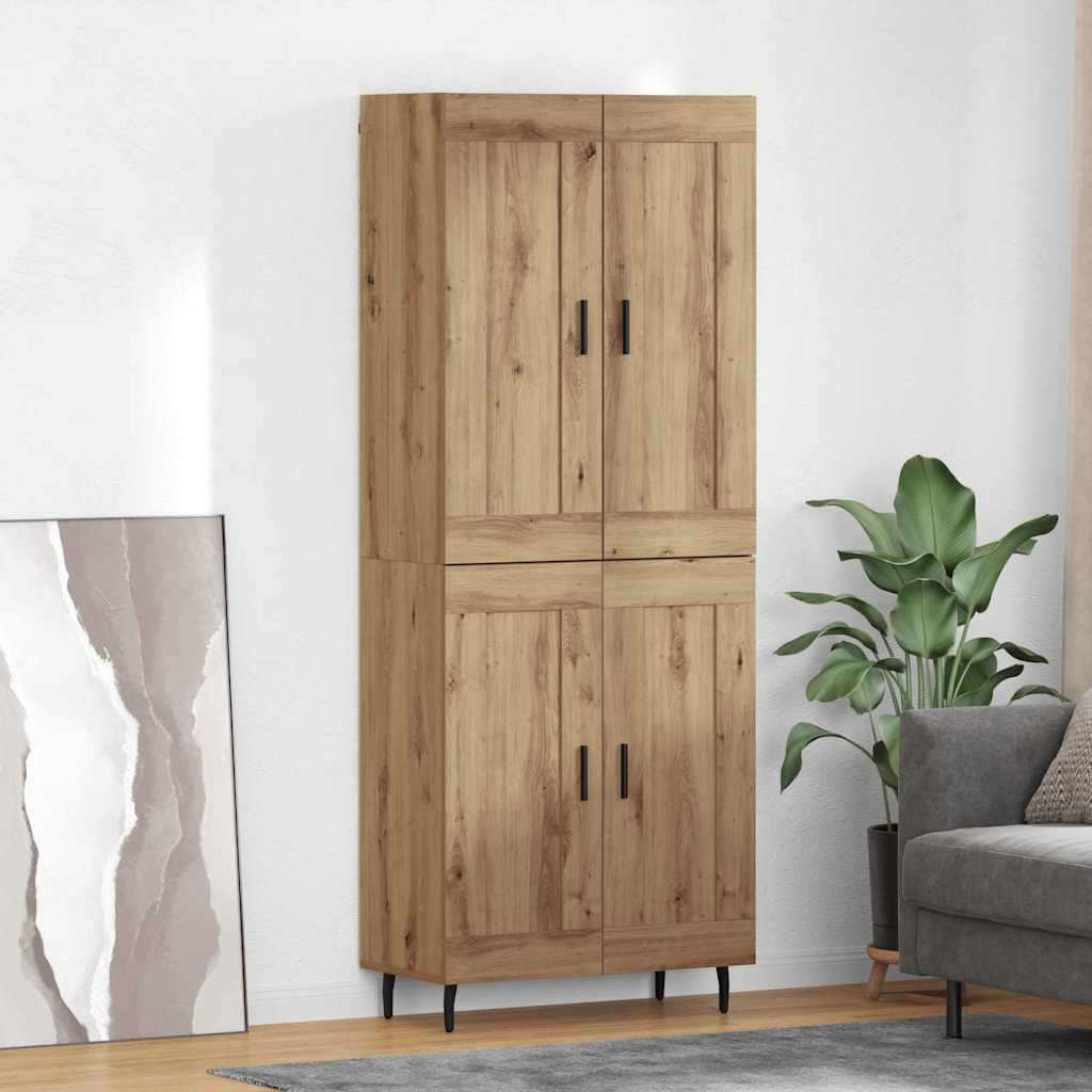vidaXL Highboard 2 pcs Artisan-Eiche 69,5 x 34 x 180 cm Holzwerkstoff