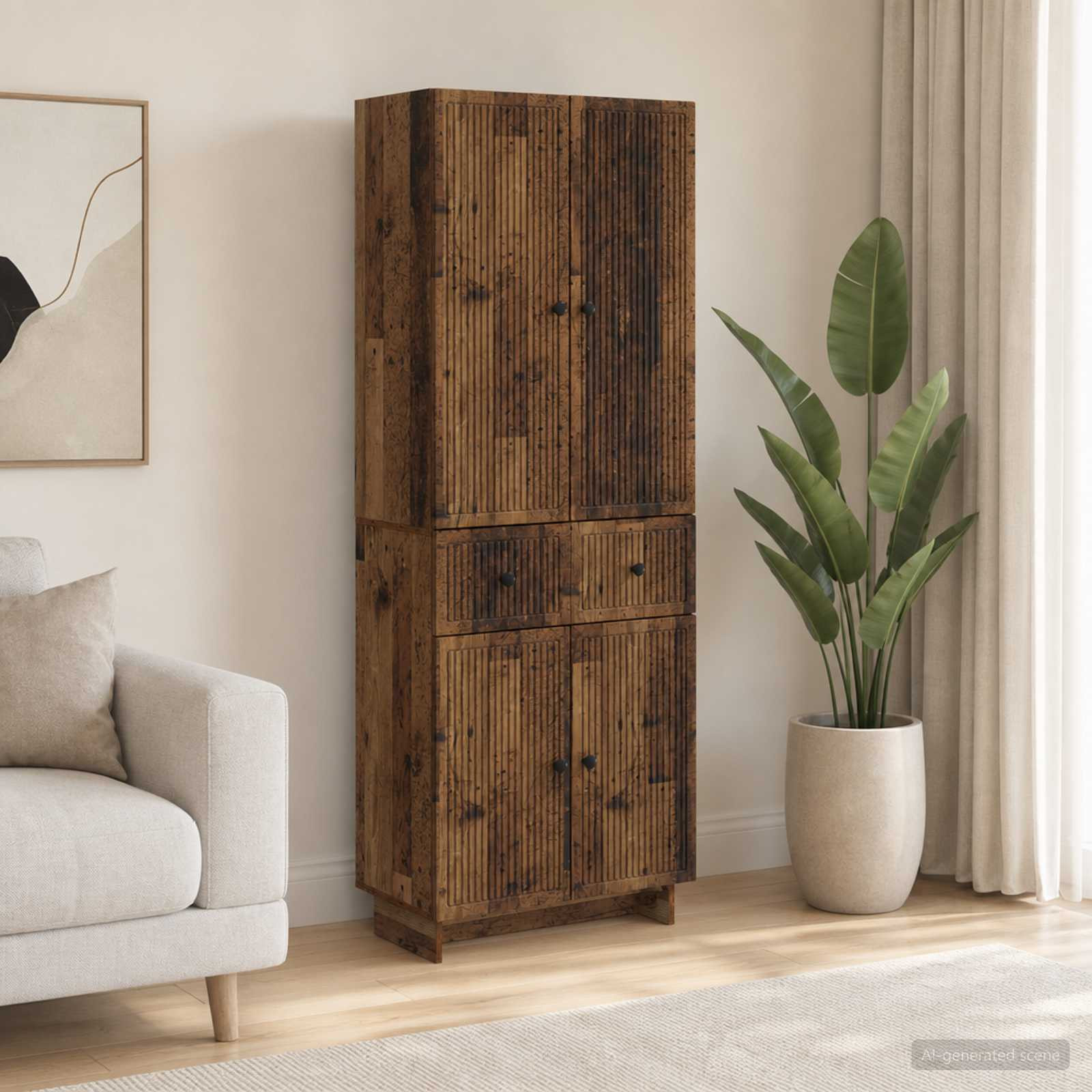 vidaXL Schrankset 2 pcs 66 x 34,5 x 90 cm Holzwerkstoff