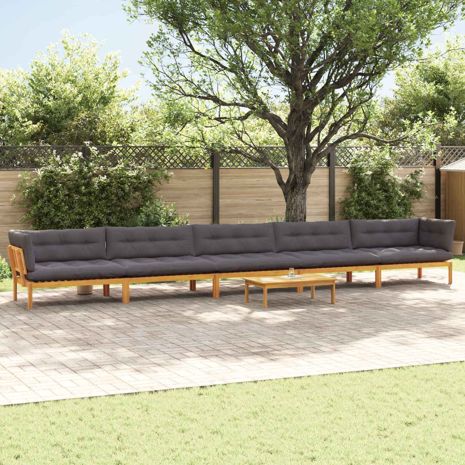 vidaXL 6 Stück Garten Pallet Sofa Einheiten Massivholz Akazie Natur