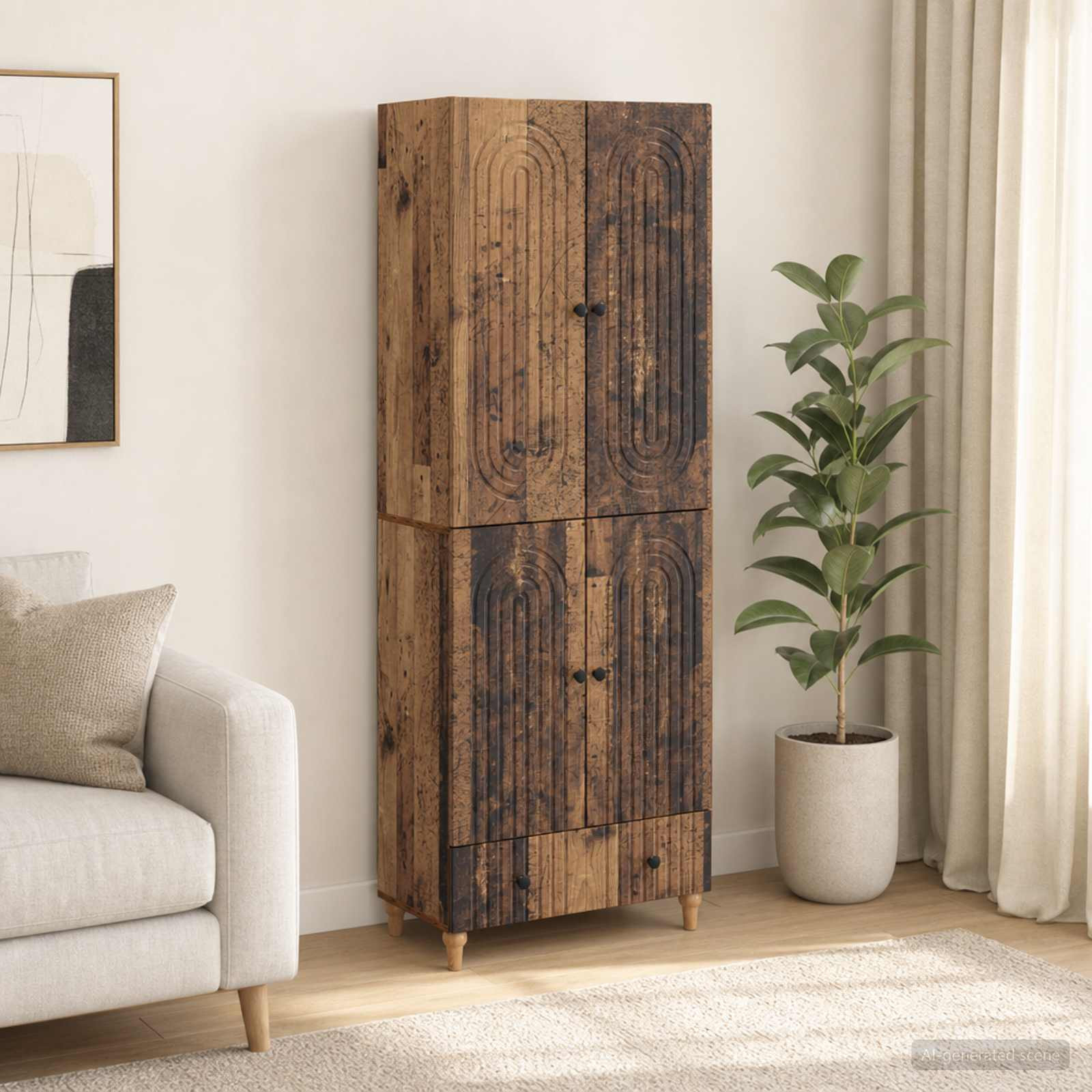 vidaXL Schrankset 2 pcs 66 x 34,5 x 95 cm Holzwerkstoff