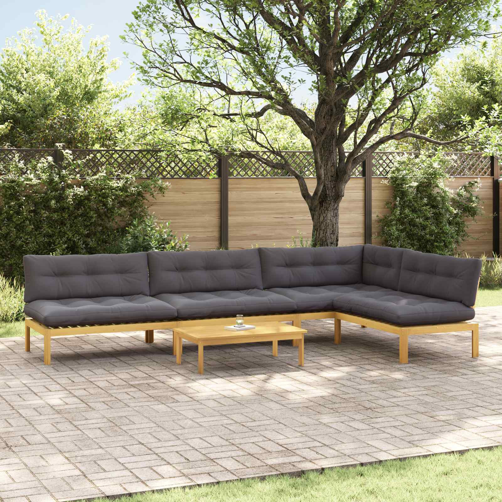 vidaXL 5 Stück Garten Pallet Sofa Einheiten Massivholz Akazie